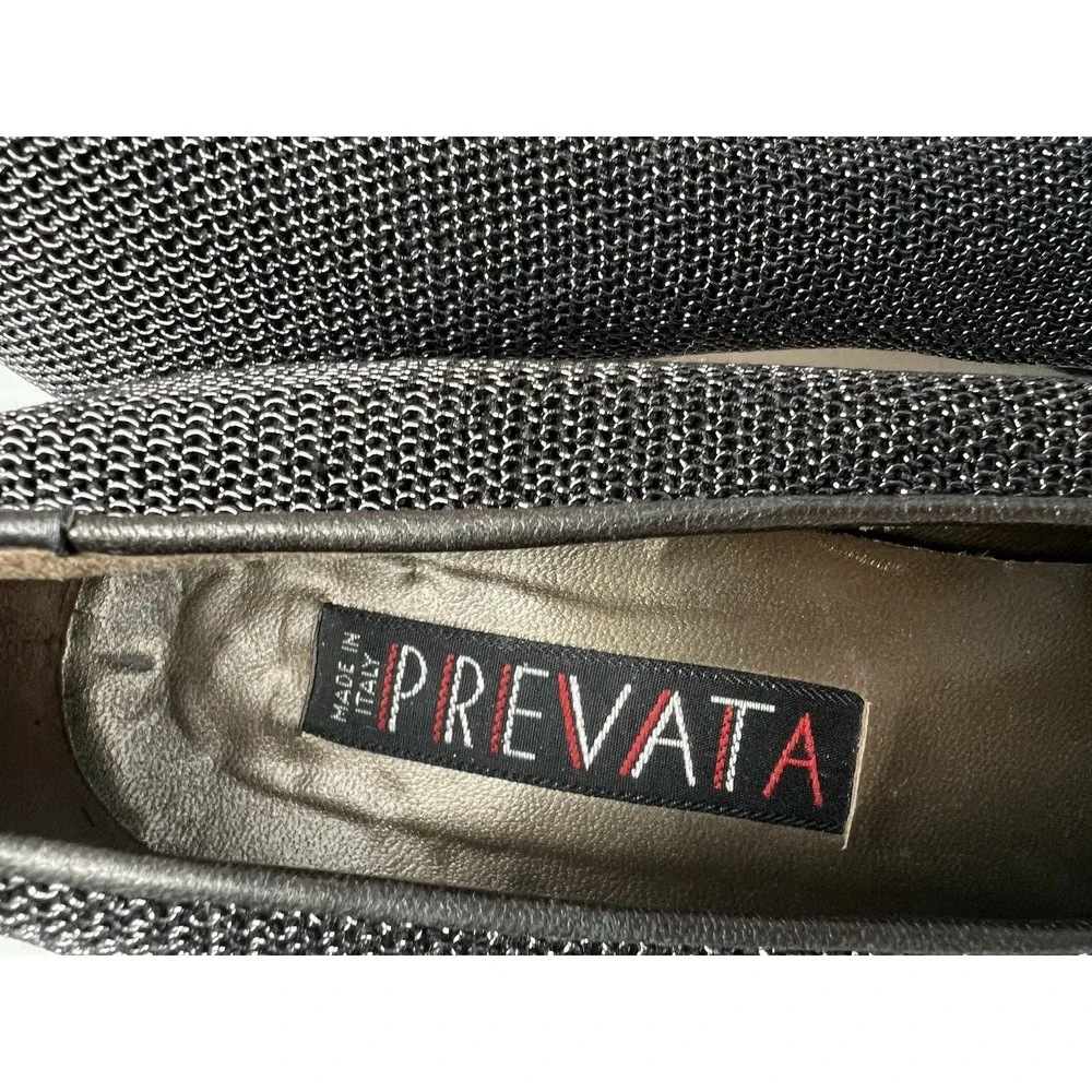 Prevata Made in Italy Women's Pewter/Black Metallic Pumps w/ 3